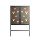 Blooming Folk Garden - Loft Cabinet - Sandra Hutter - Antracite - Overlay Glass
