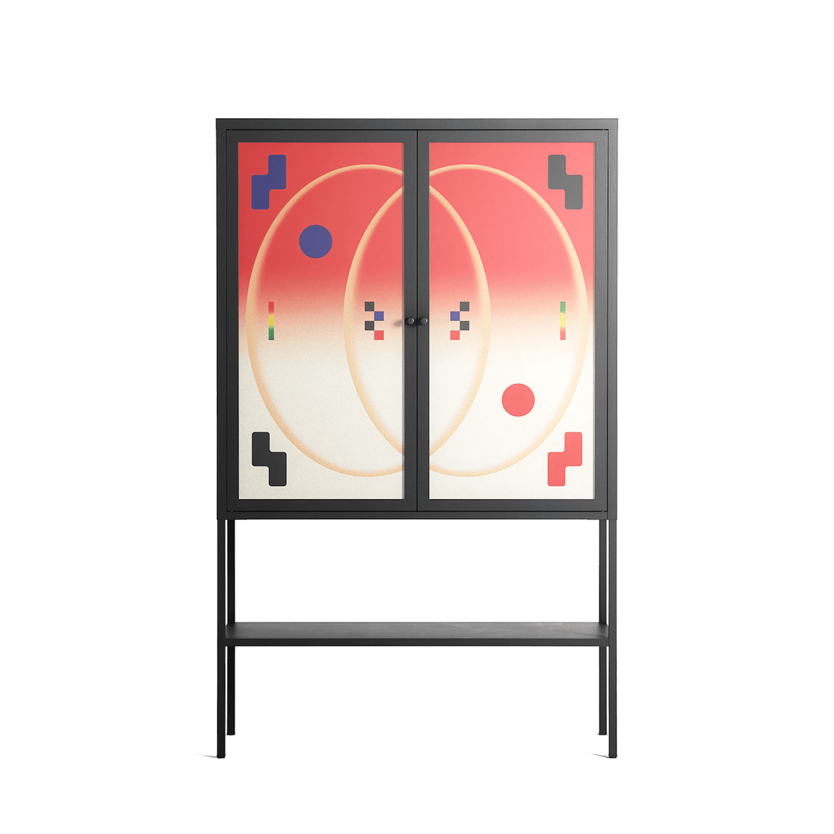 Parallel Mirage - Loft Cabinet - Oluwaseyi Samuel Adebayo  - Antracite - Overlay Glass