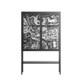 Flight Of Fancy 3 - Loft Cabinet - Diana Catchpole - Antracite - Clear glass