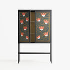 Blooming Folk Garden - Loft Cabinet - Sandra Hutter - Antracite - Overlay Glass