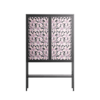 Floating Blossom Pattern - Loft Cabinet - Raissa Oltmanns - Antracite - Overlay Glass