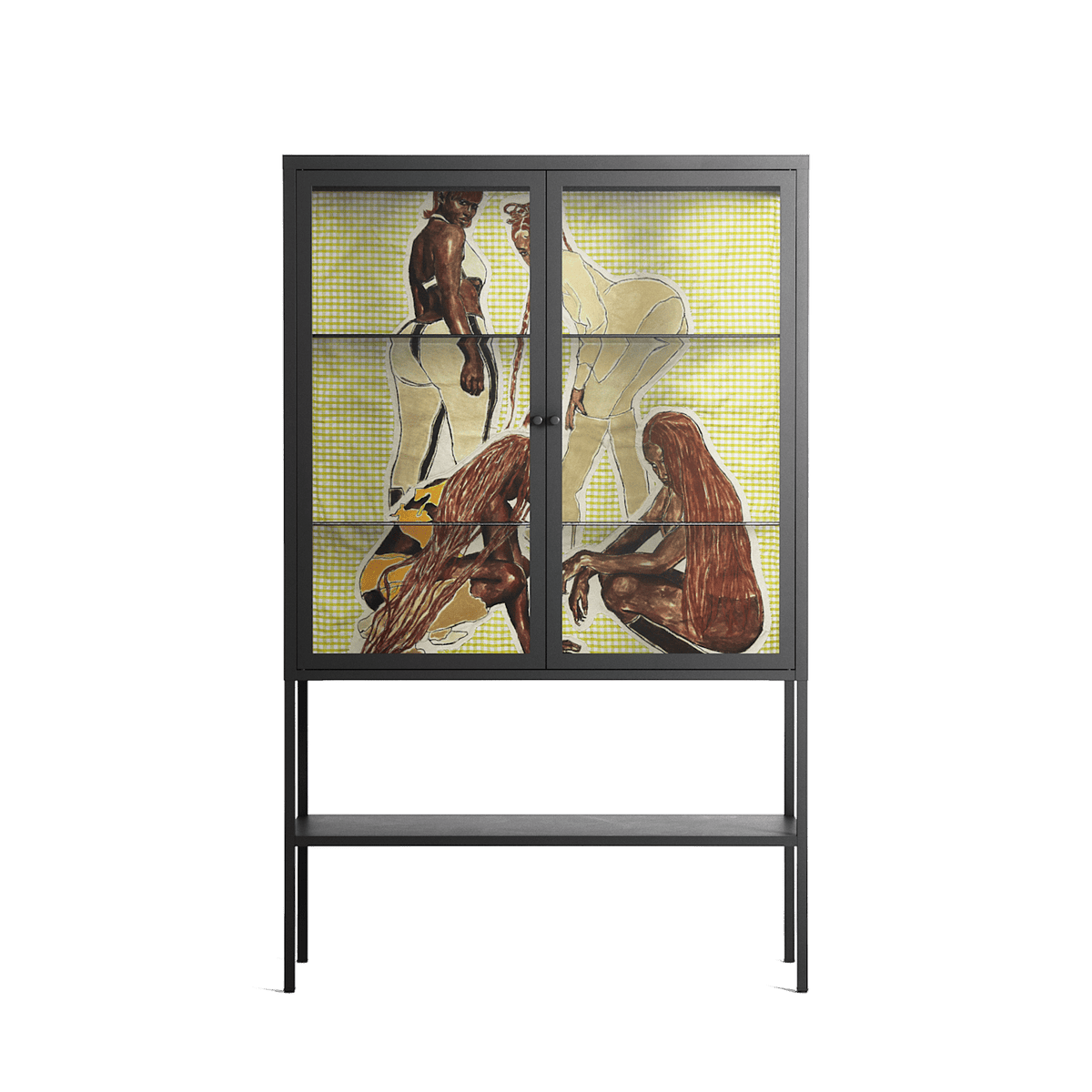 Can You Face It - Loft Cabinet - Sophie Goudman-Peachey - Antracite - Clear glass
