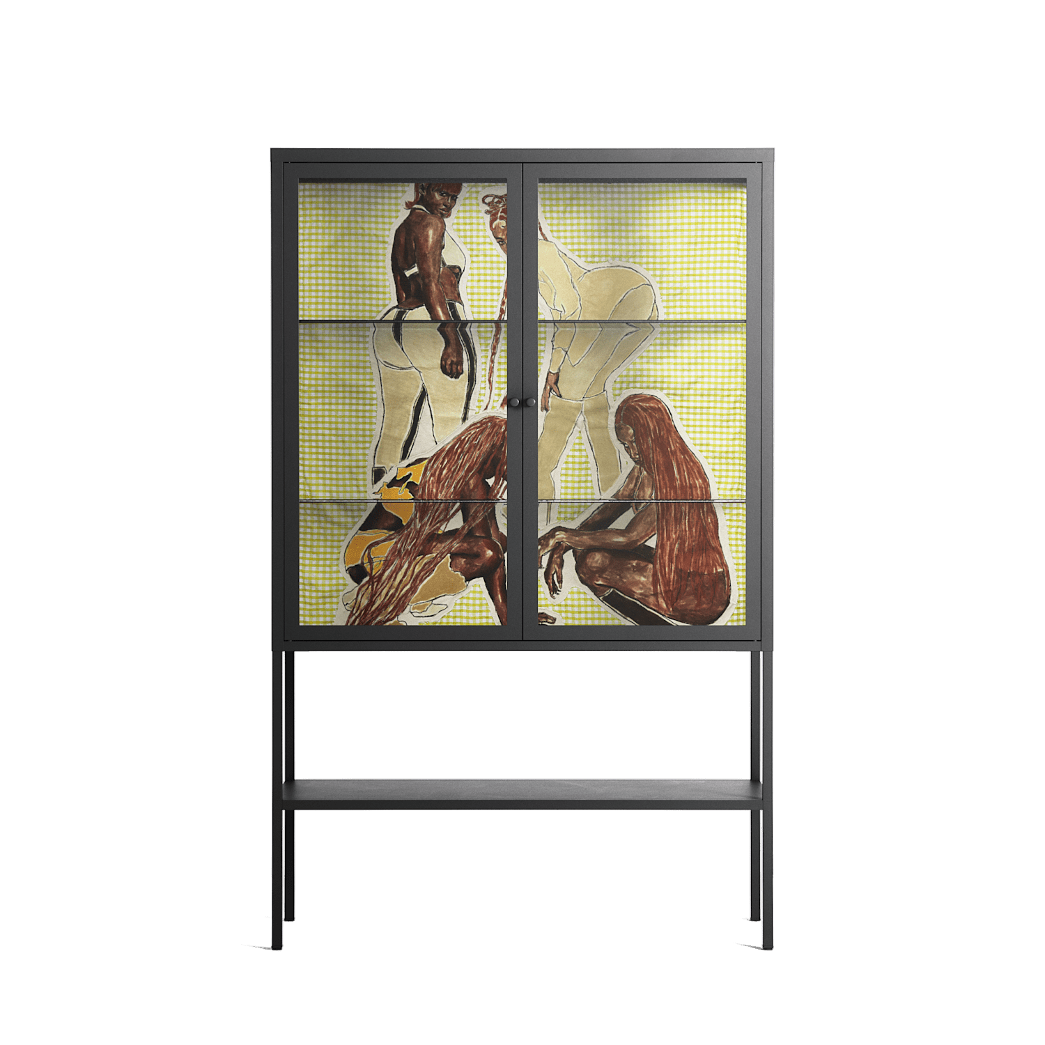 Can You Face It - Loft Cabinet - Sophie Goudman-Peachey - Antracite - Clear glass