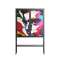 Fragments Of A Painted Souls - Loft Cabinet - Mathilda Kienast - Antracite - Clear glass