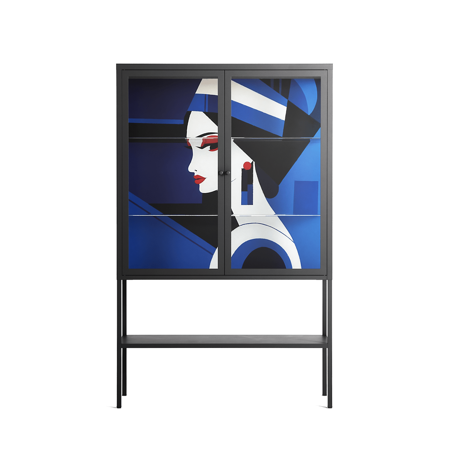 Beyond The Veil Of Consciousness - Loft Cabinet - Mathilda Kienast - Antracite - Clear glass