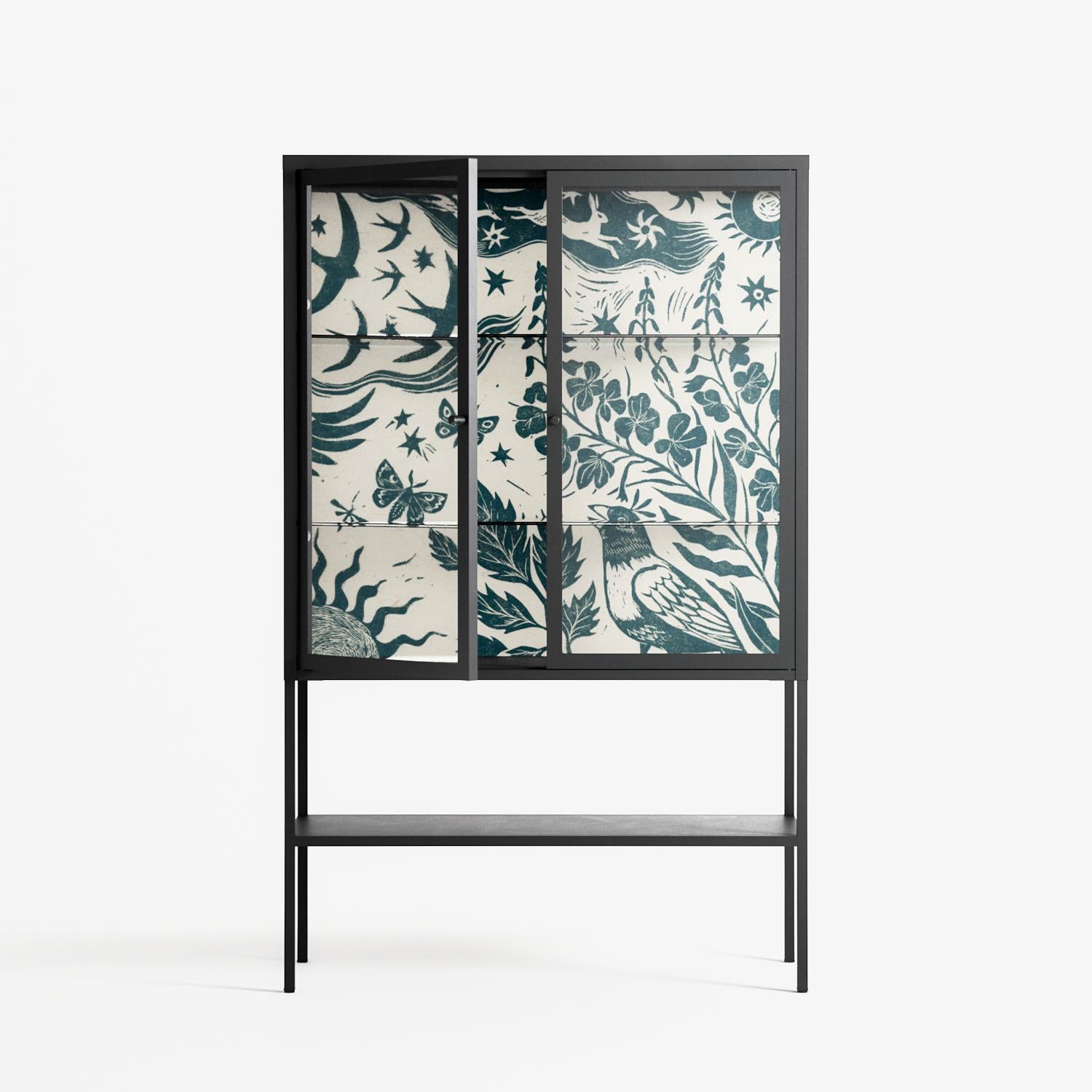 Ode to Summer 3 - Loft Cabinet - Diana Catchpole - Antracite - Clear glass