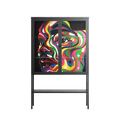 Orbiting Around Herself - Loft Cabinet - Mathilda Kienast - Antracite - Clear glass