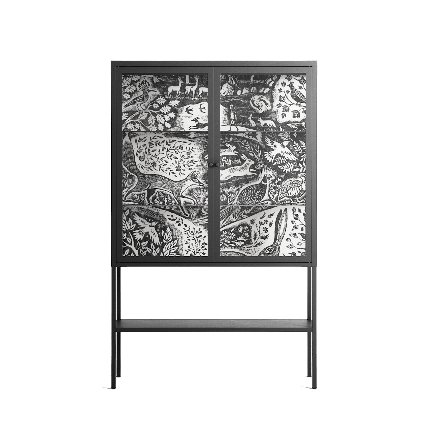 Flight Of Fancy - Loft Cabinet - Diana Catchpole - Antracite - Clear glass