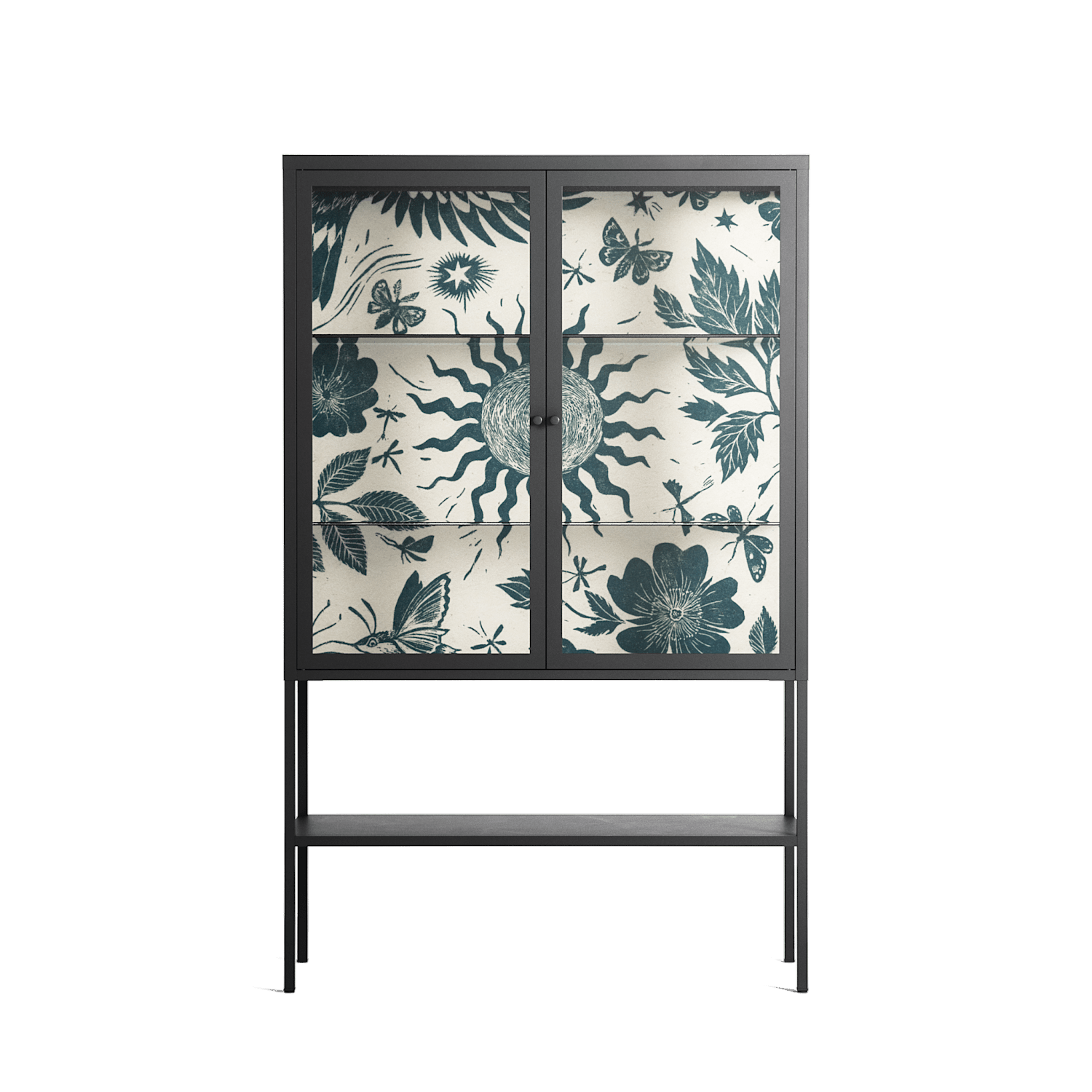 Ode to Summer 6 - Loft Cabinet - Diana Catchpole - Antracite - Clear glass