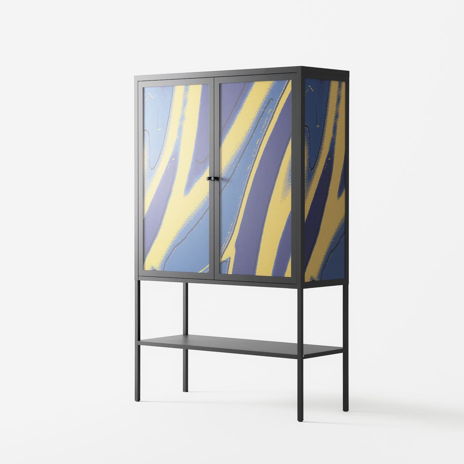 Blue Gale - Loft Cabinet - Oluwaseyi Samuel Adebayo - Antracite - Overlay Glass