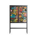 All The Stickers - Loft Cabinet - Craig Watkins - Antracite - Clear glass