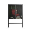 The Man Behind The Curtain - Loft Cabinet - Kristin Eriksson - Antracite - Clear glass