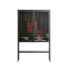 The Man Behind The Curtain - Loft Cabinet - Kristin Eriksson - Antracite - Clear glass
