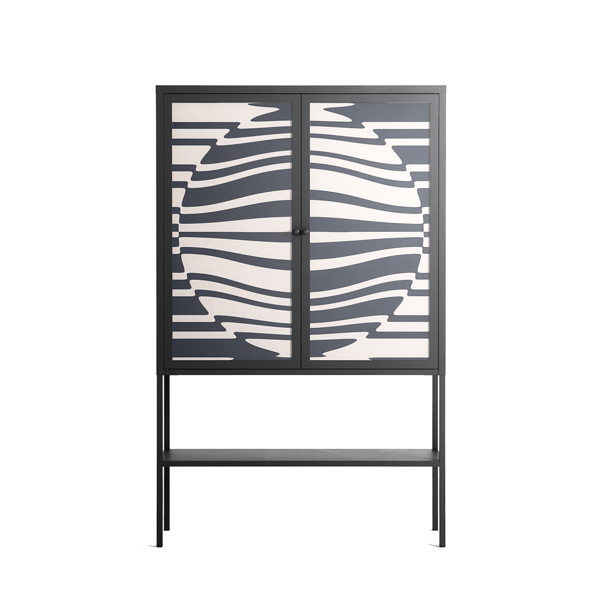 Wave Lens - Loft Cabinet - Oluwaseyi Samuel Adebayo - Antracite - Overlay Glass