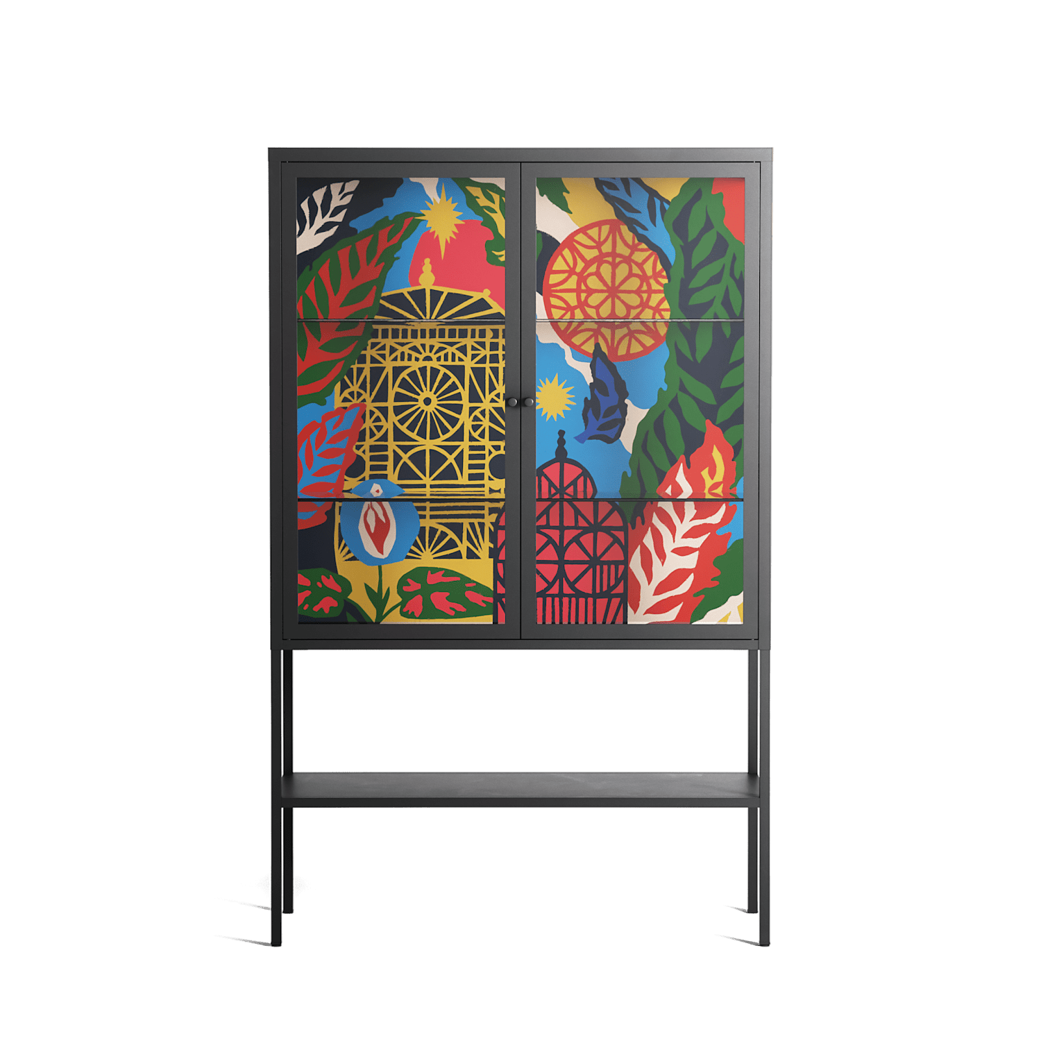 The Towering Hall Full Of Light - Loft Cabinet - Nick Liefhebber - Antracite - Clear glass