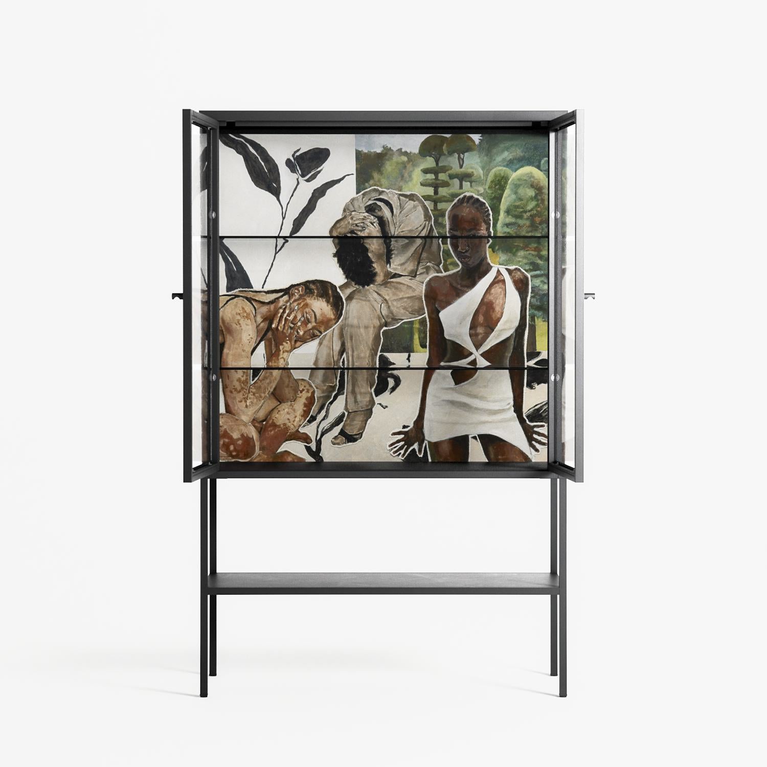 As The Rain Falls - Loft Cabinet - Sophie Goudman-Peachey - Antracite - Clear glass