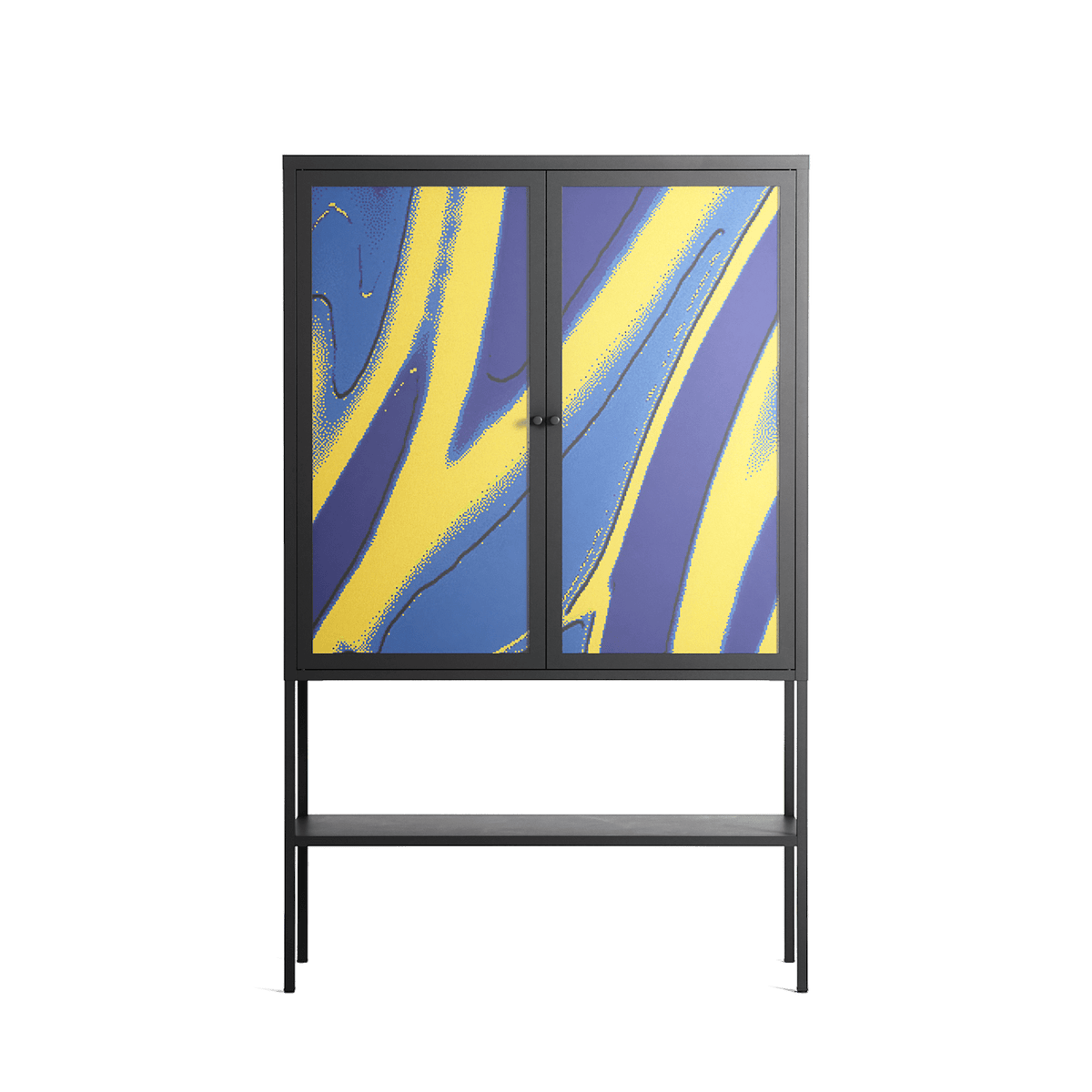 Blue Gale - Loft Cabinet - Oluwaseyi Samuel Adebayo - Antracite - Overlay Glass