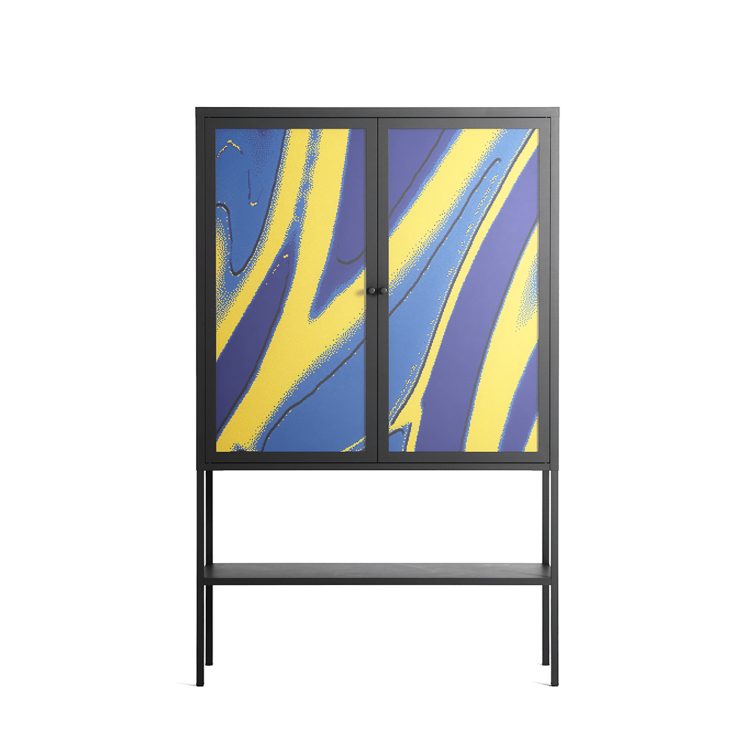 Blue Gale - Loft Cabinet - Oluwaseyi Samuel Adebayo - Antracite - Overlay Glass