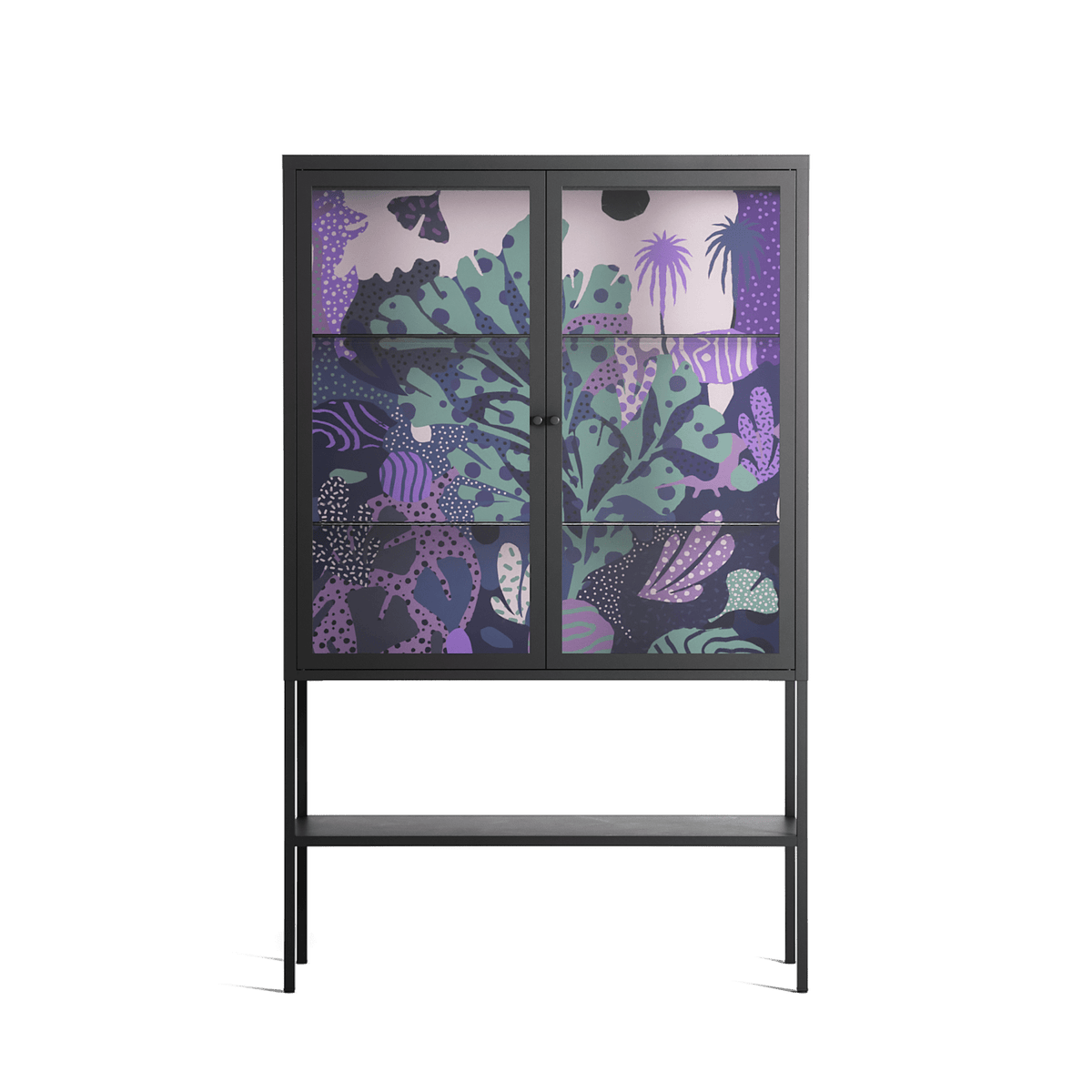A Bridge Across Time 3 - Loft Cabinet - Nick Liefhebber - Antracite - Clear glass