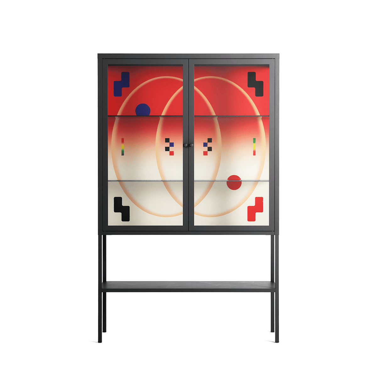 Parallel Mirage - Loft Cabinet - Oluwasheyi Adebayo - Antracite - Clear glass