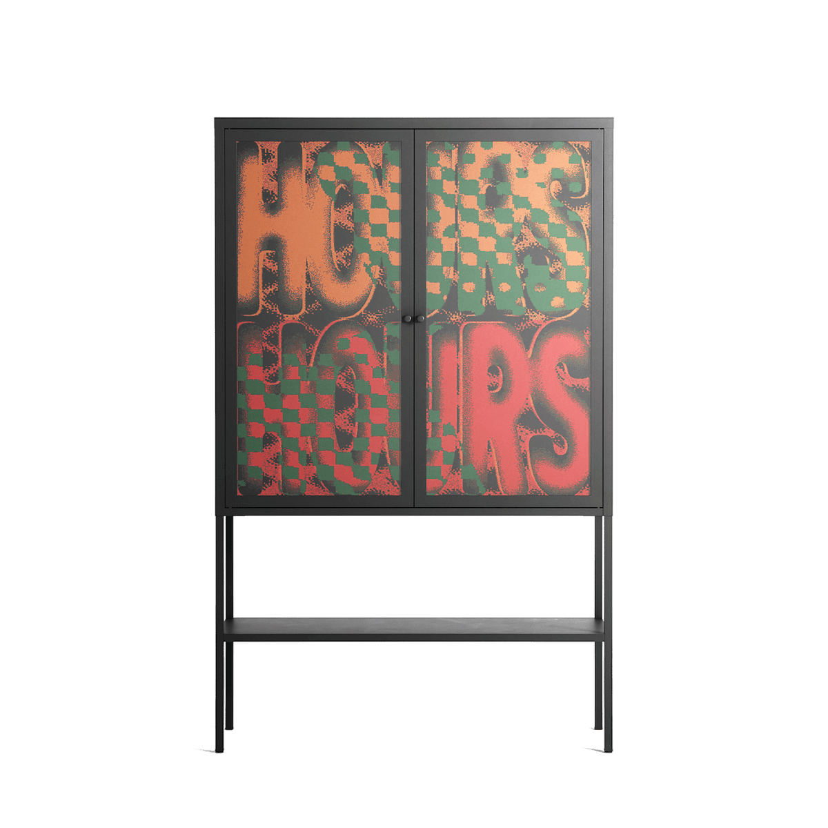 Hours - Loft Cabinet - Oluwaseyi Samuel Adebayo - Antracite - Overlay Glass