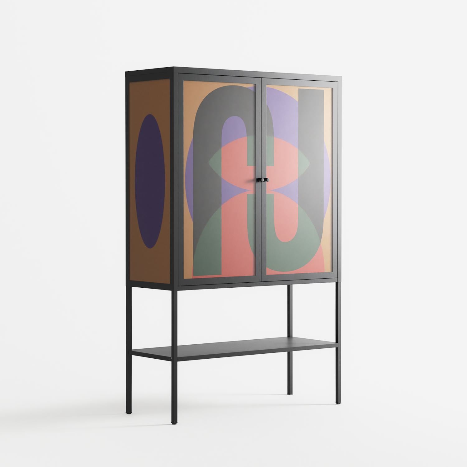 JJ - Loft Cabinet - Oluwaseyi Samuel Adebayo - Antracite - Overlay Glass