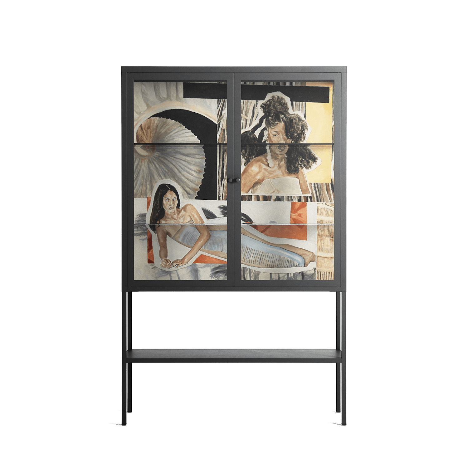 Sweet Far Away - Loft Cabinet - Sophie Goudman-Peachey - Antracite - Clear glass