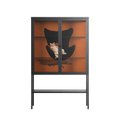 Cat in Chair B - Loft Cabinet - Kristin Eriksson - Antracite - Clear glass
