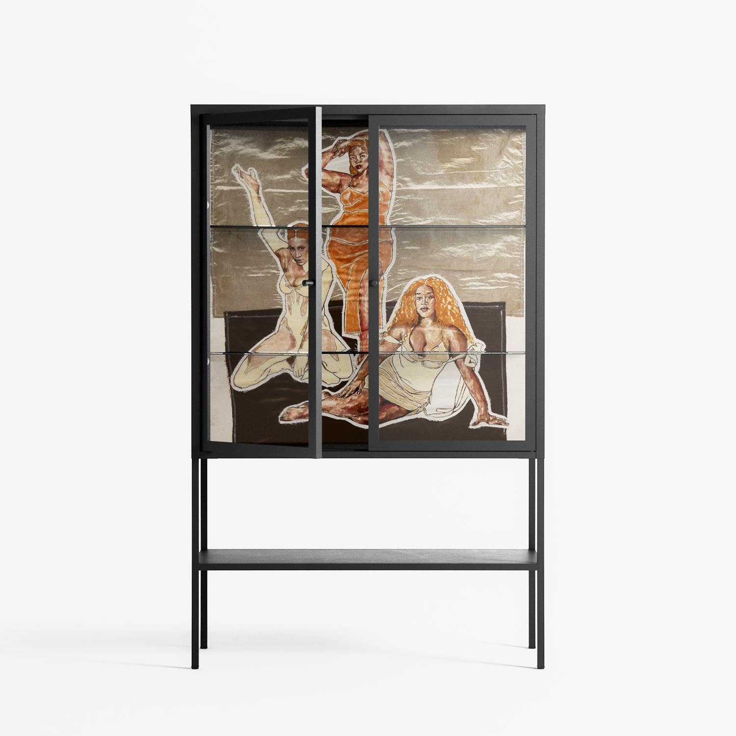 We Are Who We Are - Loft Cabinet - Sophie Goudman-Peachey - Antracite - Clear glass