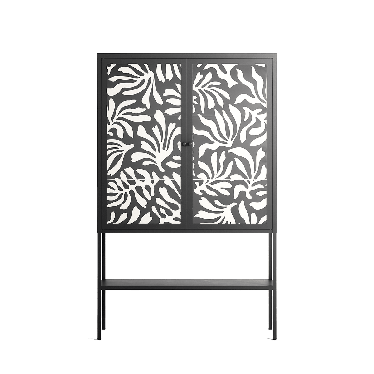 Botanica Offwhite - Loft Cabinet - Amy Suther - Antracite - Overlay Glass