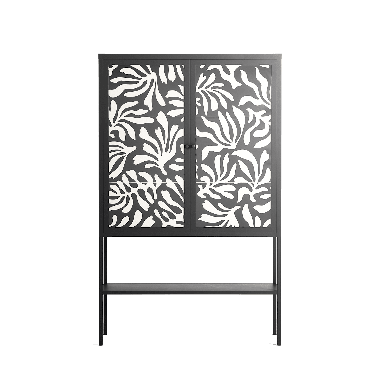 Botanica Offwhite - Loft Cabinet - Amy Suther - Antracite - Overlay Glass