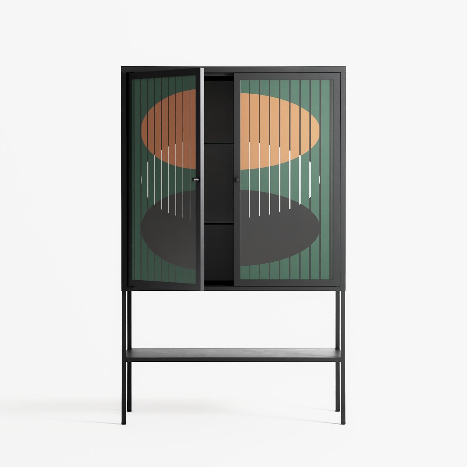 Soul Split - Loft Cabinet - Oluwaseyi Samuel Adebayo - Antracite - Overlay Glass