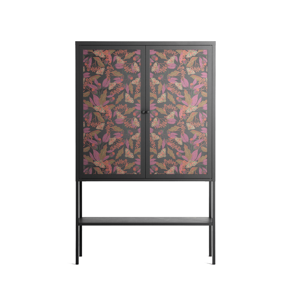 Autumn Dream Pattern - Loft Cabinet - Raissa Oltmanns - Antracite - Overlay Glass