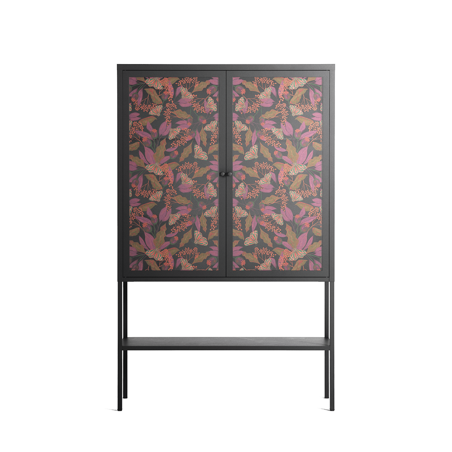 Autumn Dream Pattern - Loft Cabinet - Raissa Oltmanns - Antracite - Overlay Glass
