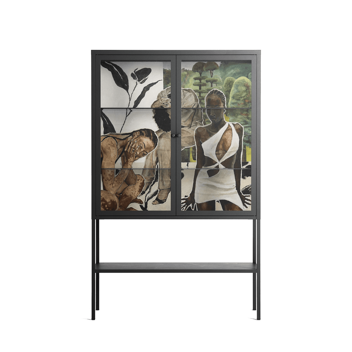 As The Rain Falls - Loft Cabinet - Sophie Goudman-Peachey - Antracite - Clear glass