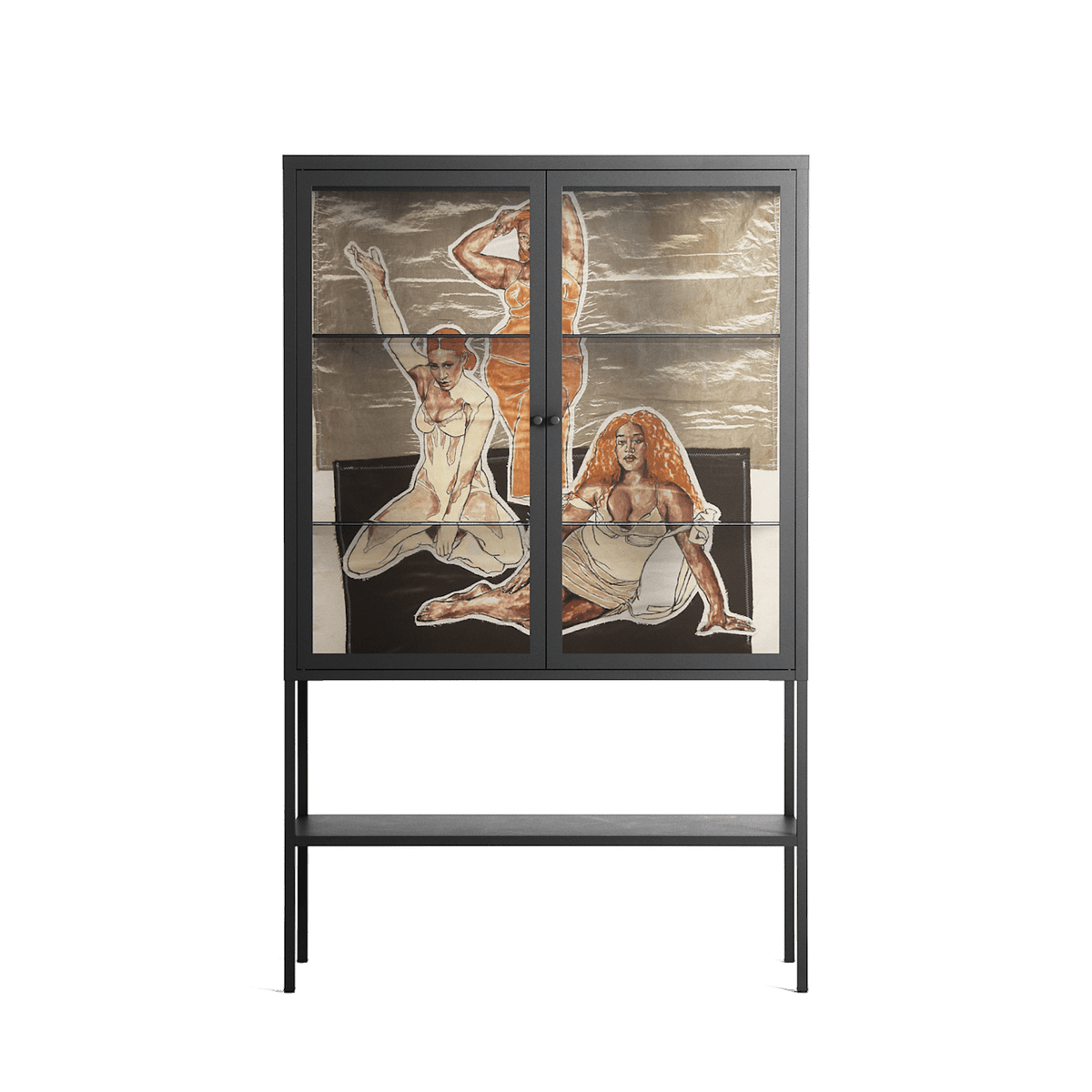 We Are Who We Are - Loft Cabinet - Sophie Goudman-Peachey - Antracite - Clear glass