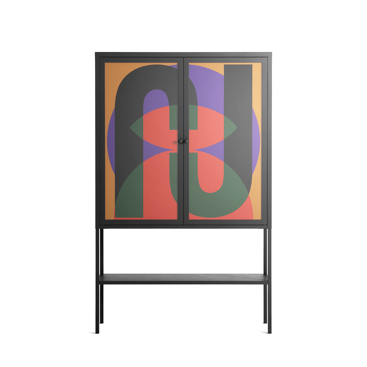 JJ - Loft Cabinet - Oluwaseyi Samuel Adebayo - Antracite - Overlay Glass