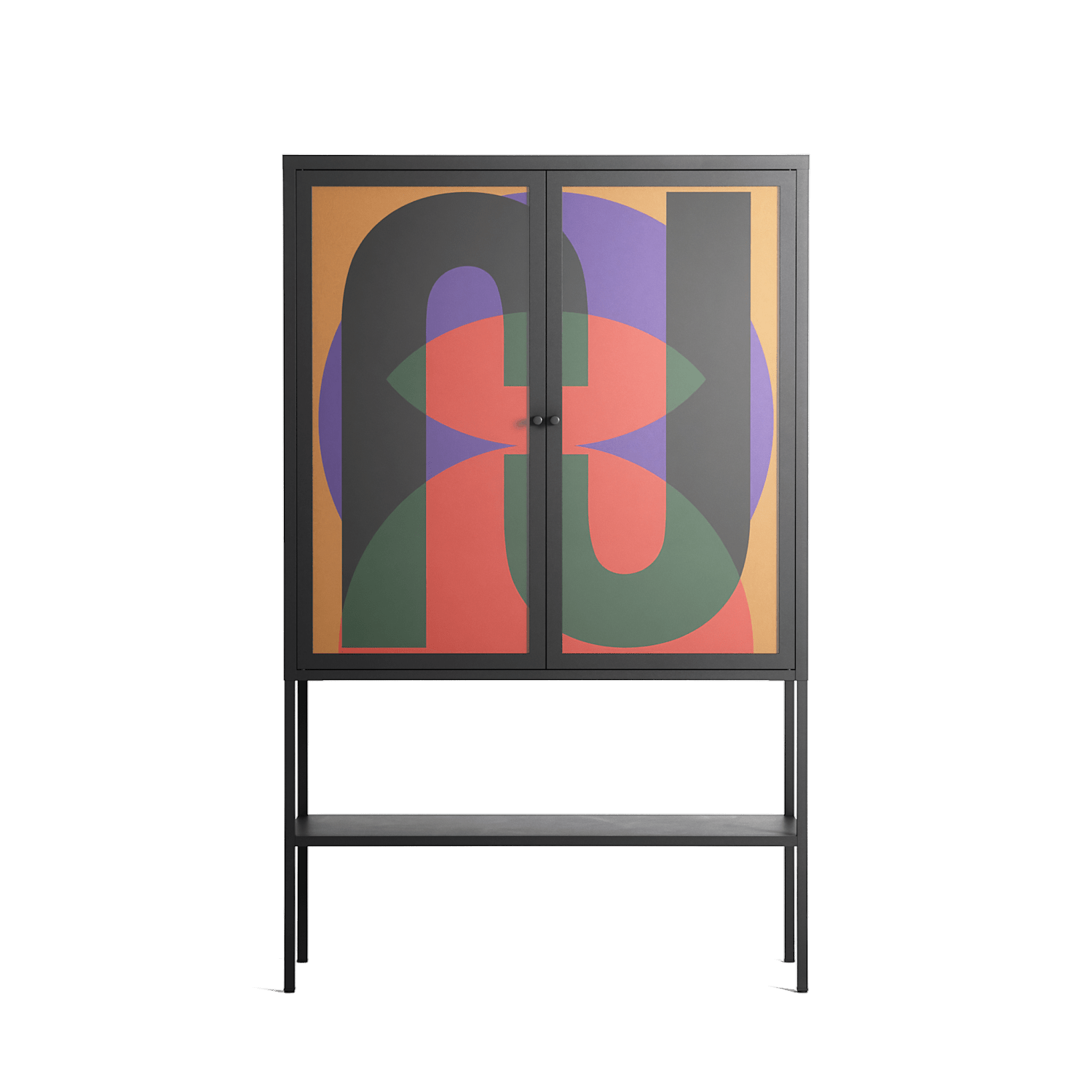 JJ - Loft Cabinet - Oluwaseyi Samuel Adebayo - Antracite - Overlay Glass
