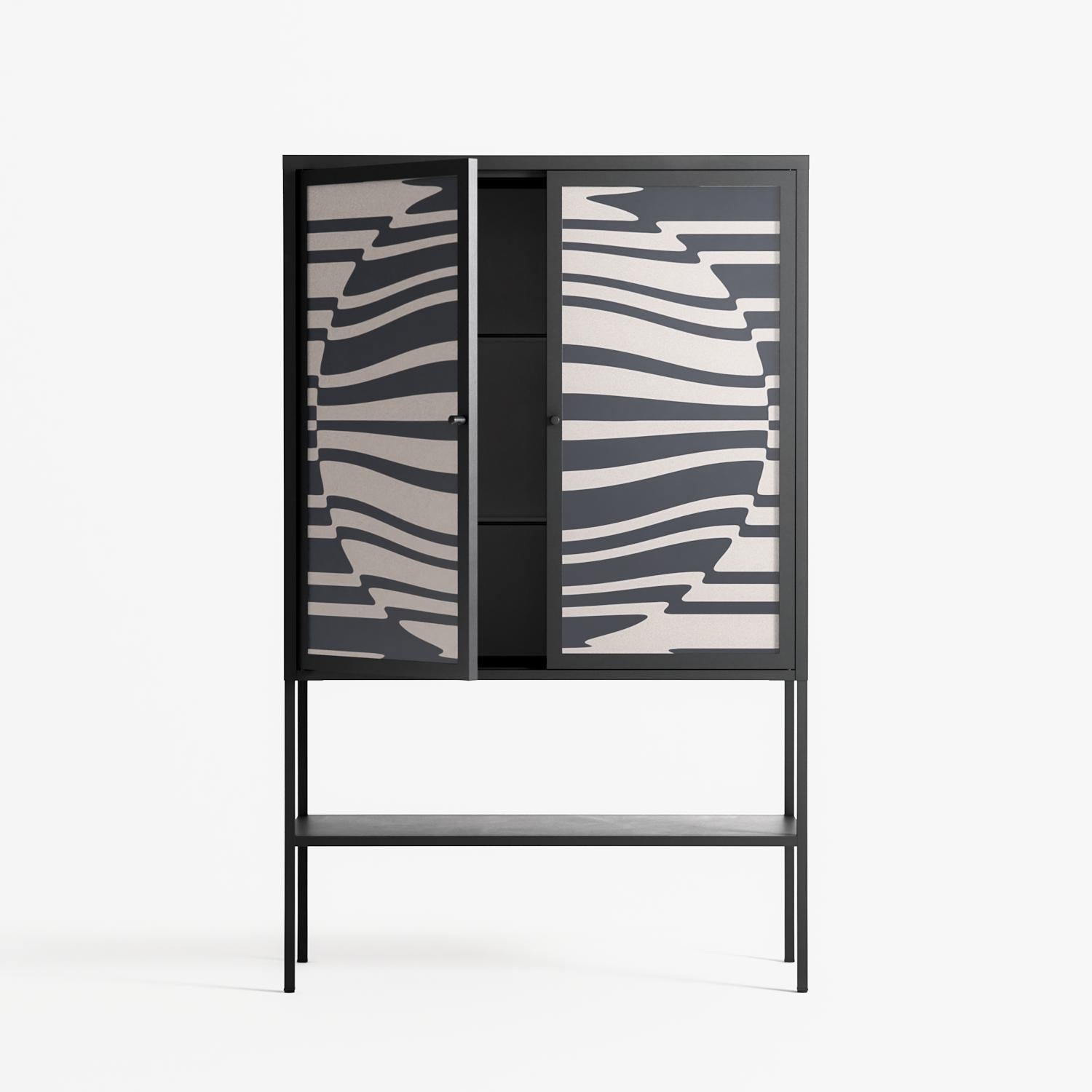 Wave Lens - Loft Cabinet - Oluwaseyi Samuel Adebayo - Antracite - Overlay Glass
