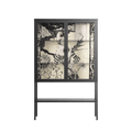 Oberon and Elgar - Loft Cabinet - Naia Escribano - Antracite - Clear glass