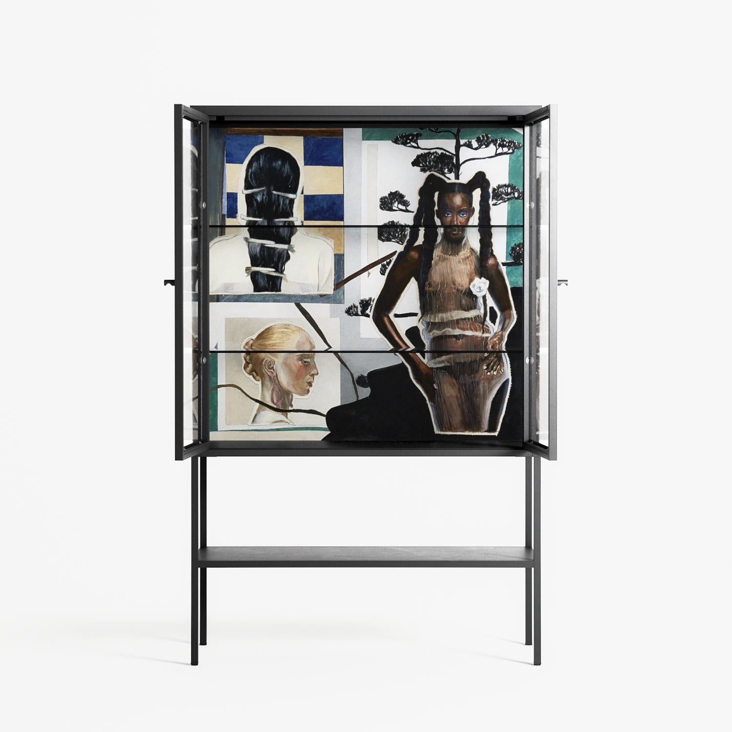 Dreaming With Open Eyes - Loft Cabinet - Sophie Goudman-Peachey - Antracite - Clear glass