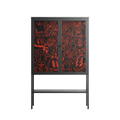 Wottosque Red - Loft Cabinet - Craig Watkins - Antracite - Clear glass