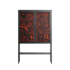 Wottosque Red - Loft Cabinet - Craig Watkins - Antracite - Clear glass
