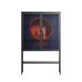 Cat in Chair C - Loft Cabinet - Kristin Eriksson - Antracite - Clear glass