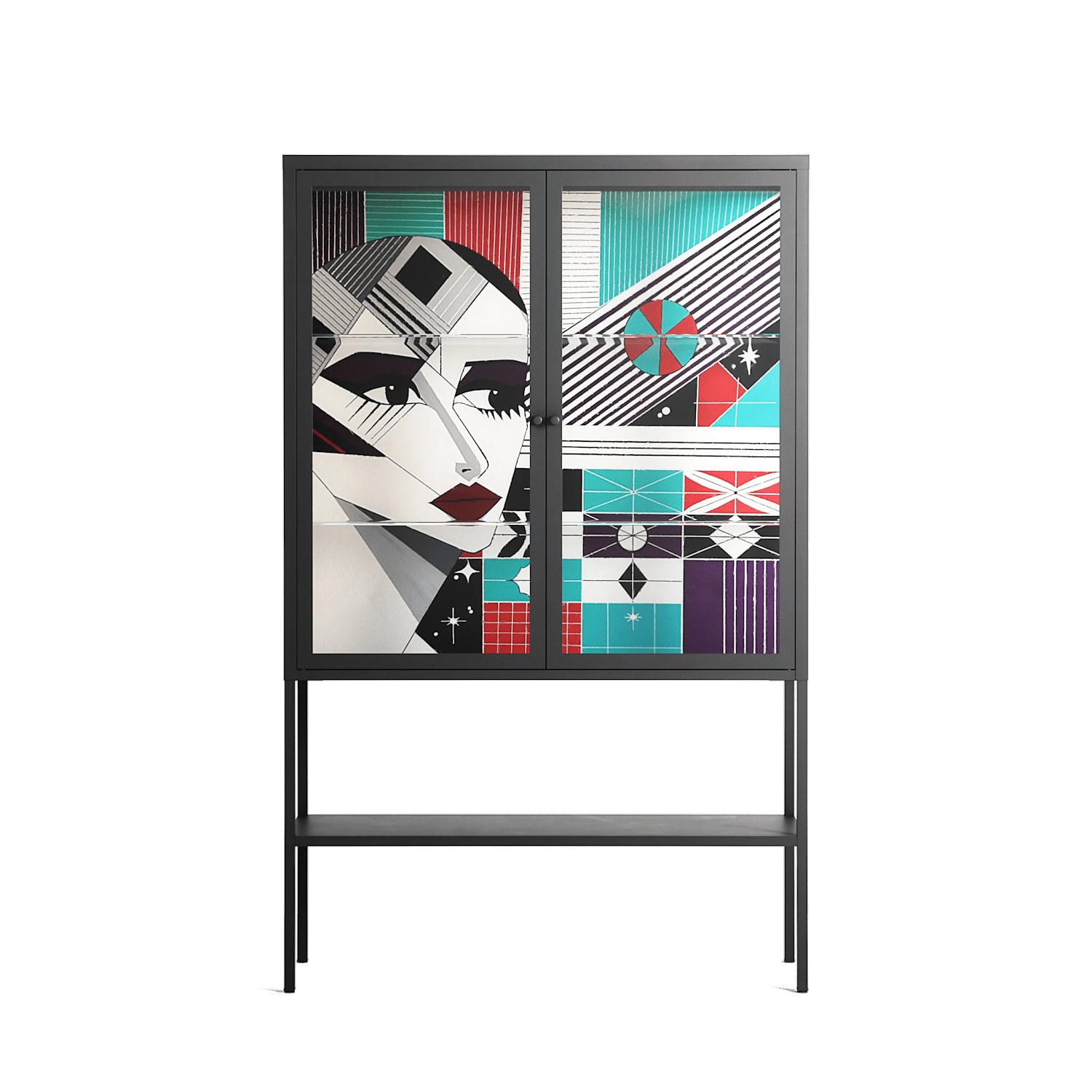 The Dessolution - Loft Cabinet - Mathilda Kienast - Antracite - Clear glass
