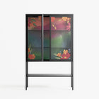 Abstract Spring Flowers - Loft Cabinet - Raissa Oltmanns - Antracite - Overlay Glass
