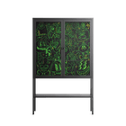 Wottosque Green - Loft Cabinet - Craig Watkins - Antracite - Clear glass