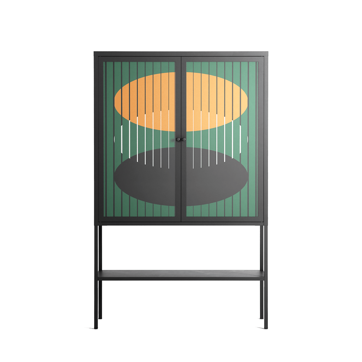 Soul Split - Loft Cabinet - Oluwaseyi Samuel Adebayo - Antracite - Overlay Glass