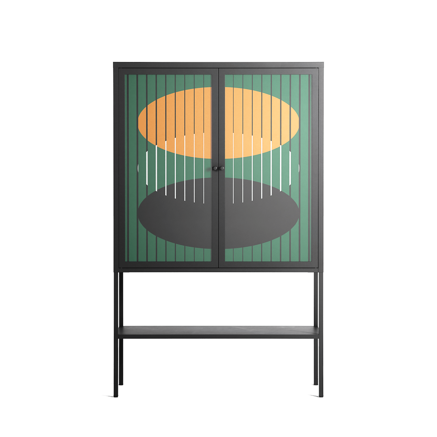 Soul Split - Loft Cabinet - Oluwaseyi Samuel Adebayo - Antracite - Overlay Glass