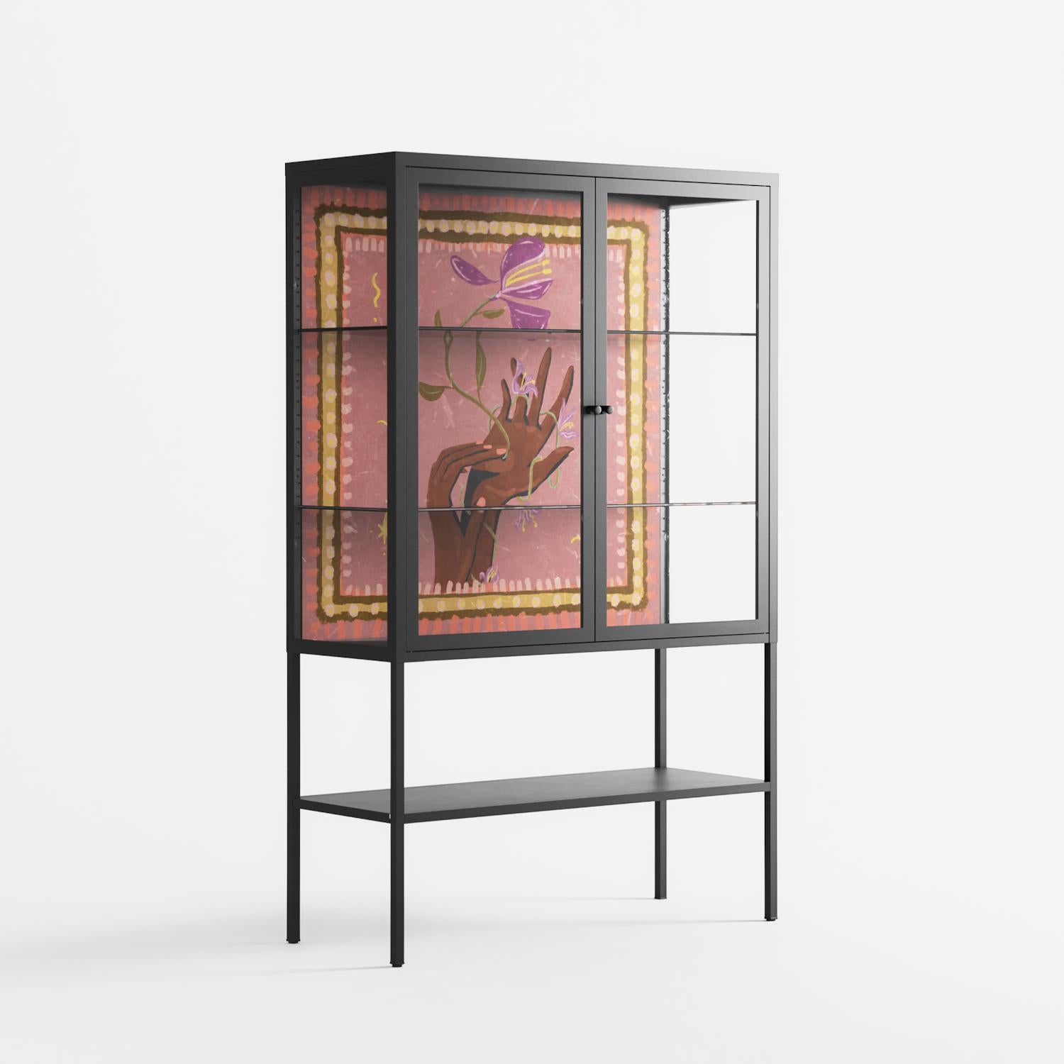Connect With Nature - Loft Cabinet - Raissa Oltmanns - Antracite - Clear glass